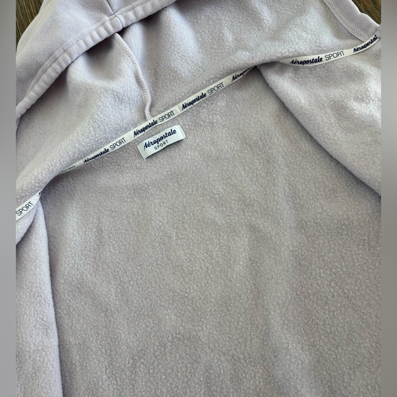 Aeropostale Sport Hoodie Womens Juniors XL Full Zip Lt Purple Hooded Sweatshirt - Picture 12 of 12